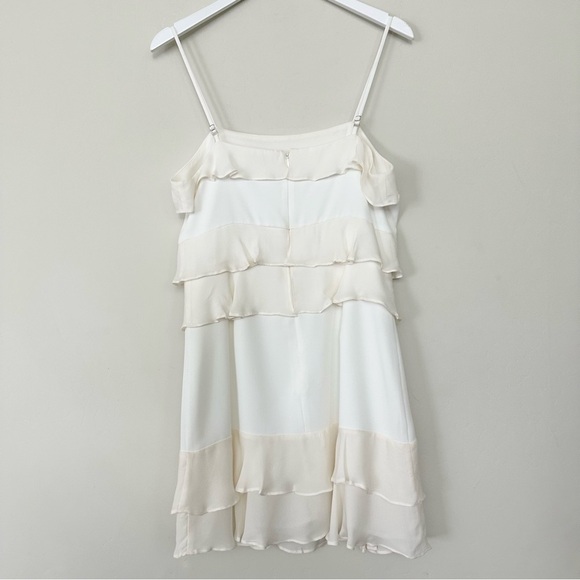 Parker Kristie Sleeveless Tiered Ruffle Mini Dress in White - Picture 10 of 11